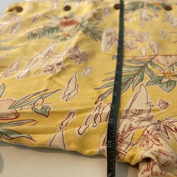 Calypso Joe Men’s 3X Yellow 100% Silk Tropical Tiki Hut Palm Tree Hawaiian Shirt - Picture 9 of 10